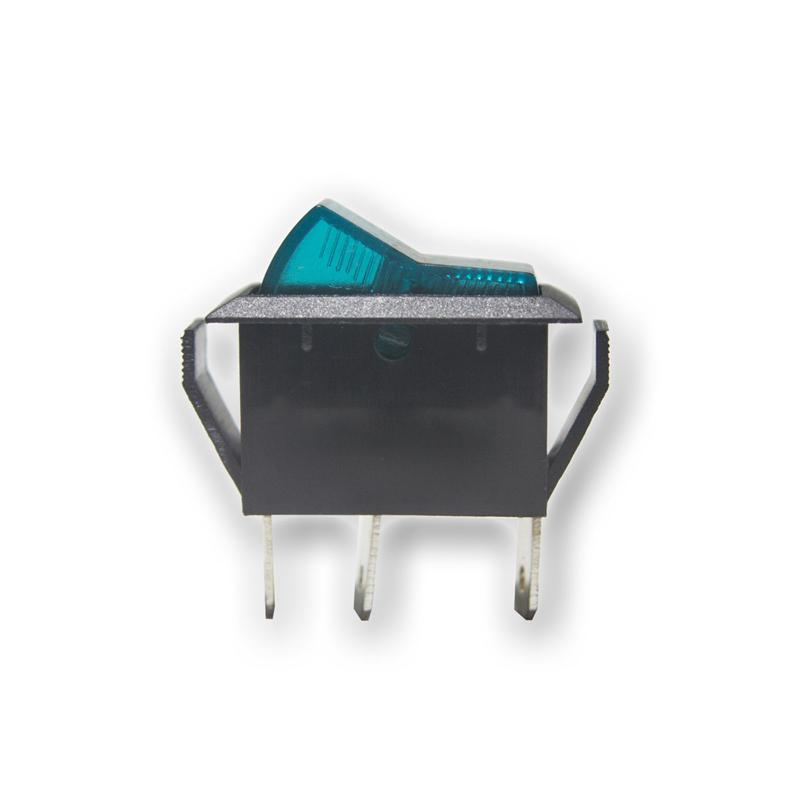 1-poliger EIN/AUS-Wippenschalter, blaue Wippe, max. 12V/20A