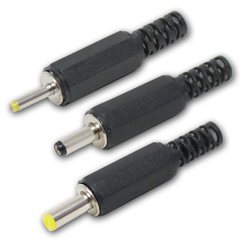 DC-Stecker, Klinkenstecker, verschiedene Typen, Lötanschluss
