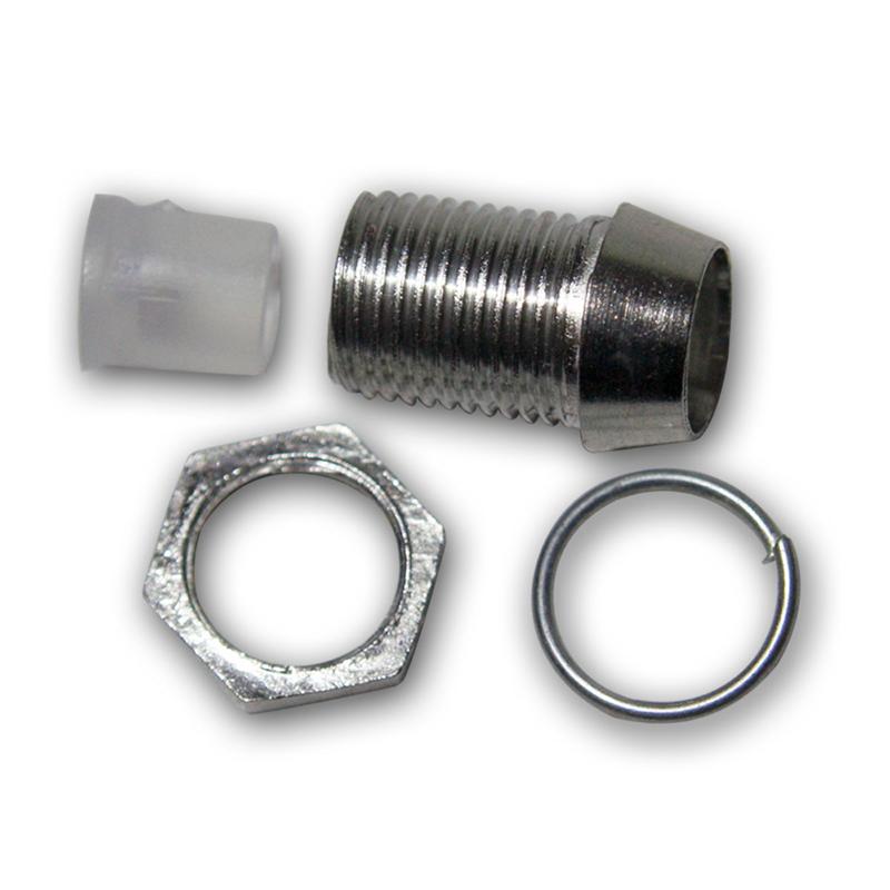 Metallfassung für 3mm & 5mm LEDs, Reflektor & Kontermutter