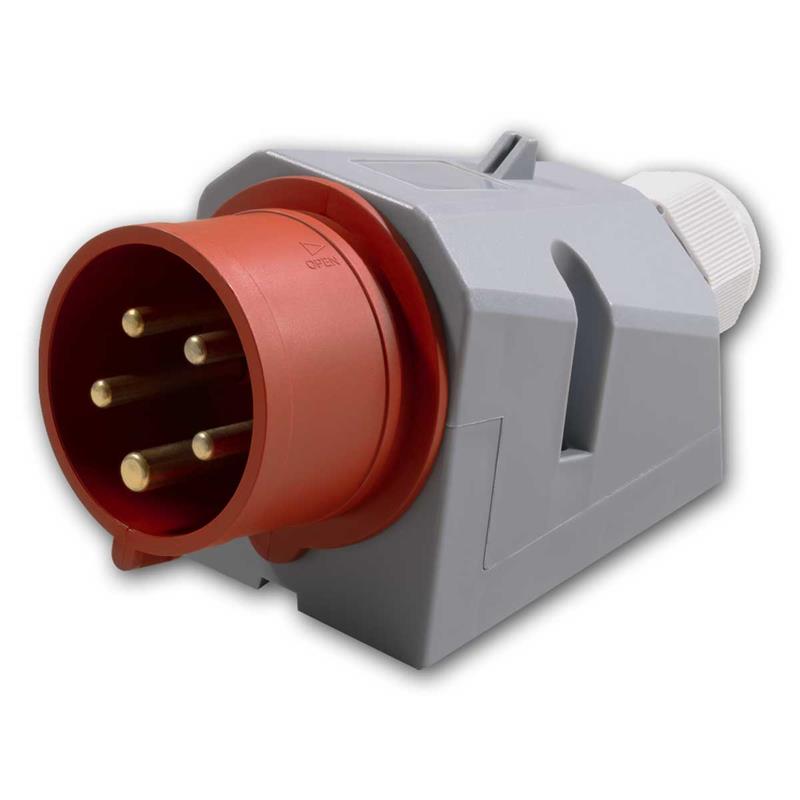 CEE-Gerätestecker, Starkstrom Stecker, 5-polig, 400V/16A, IP44