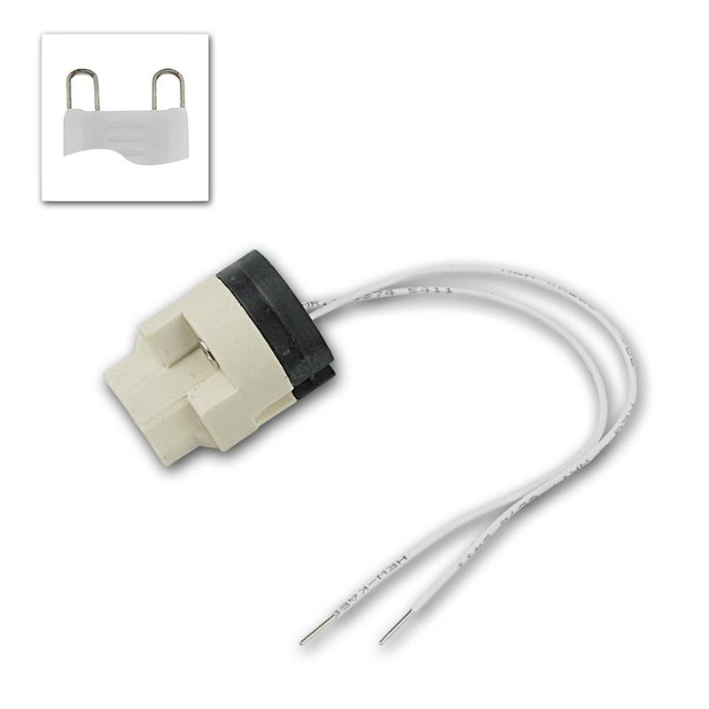 Hochvolt Lampenfassung G9, mit PTFE-Leitung 15cm, 230V