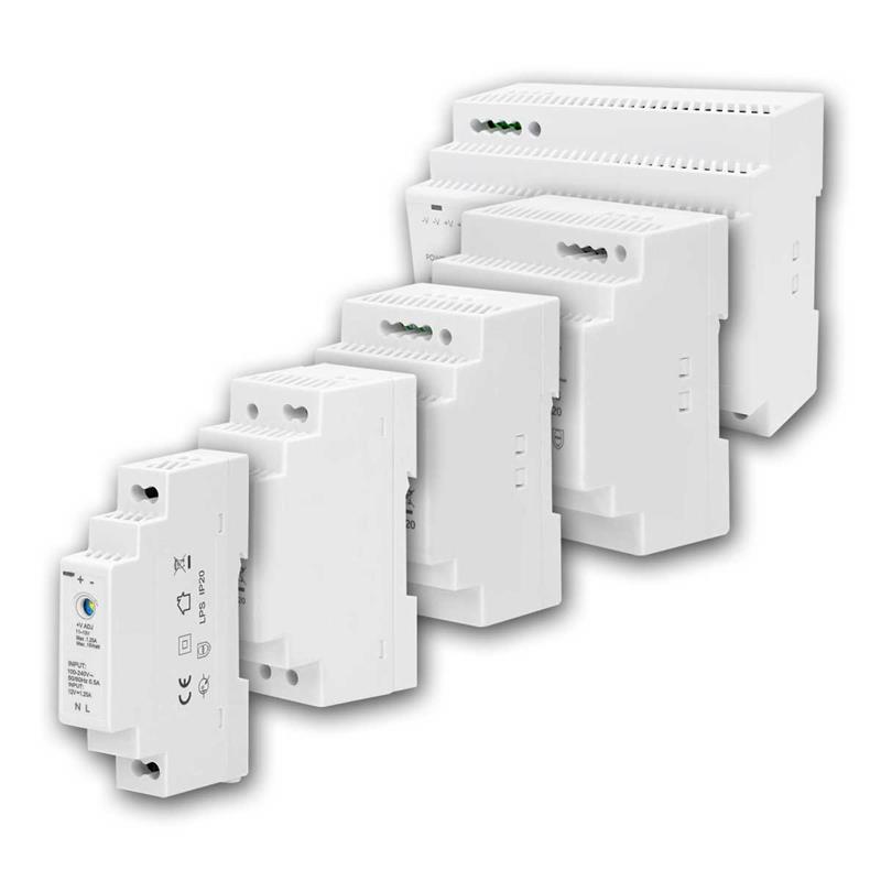 Trafo für LED Beleuchtung, 12V / 24V Trafos für Din-/ Hutschiene