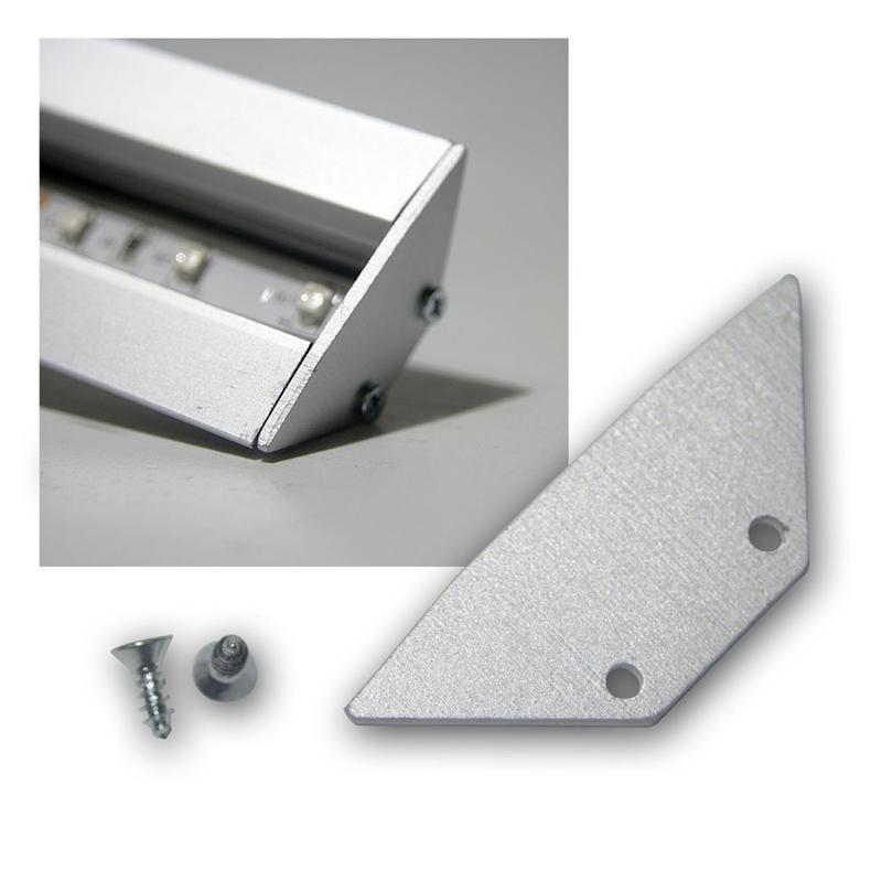 Abschlussplatte für Alu-T-Eckprofil, aus eloxiertem Aluminiu