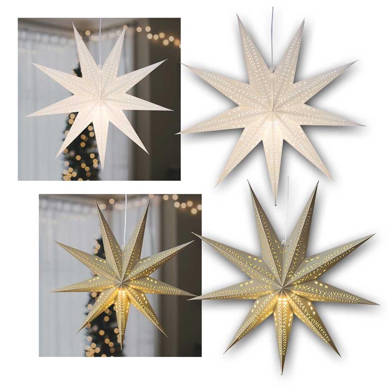 Weihnachtsstern "HEAVEN" Ø70cm, 8-zackig, mit E14 Fassung