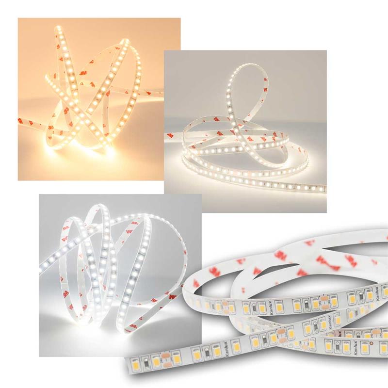 5m LED Streifen, 120 LEDs/m, 24V, Silikonbeschichtung, IP65