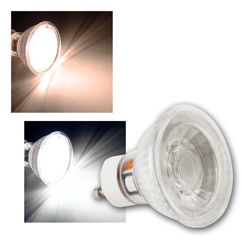 GU10 LED Reflektorstrahler "ET", COB LEDs, Ø 50x56mm, 36°