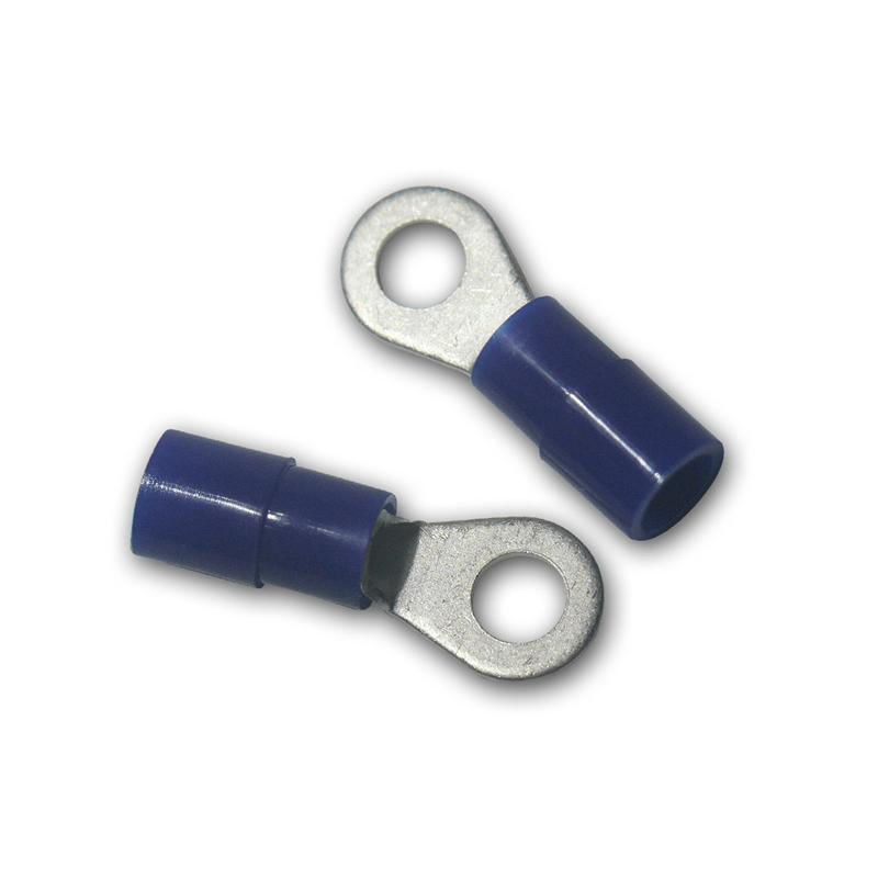100-teiliges Set Ringkabelschuhe, M4 Ring, blau, für 1,5-2,5 100-teiliges Set Ringkabelschuhe, M4 Ring, blau, für 1,5-2,5