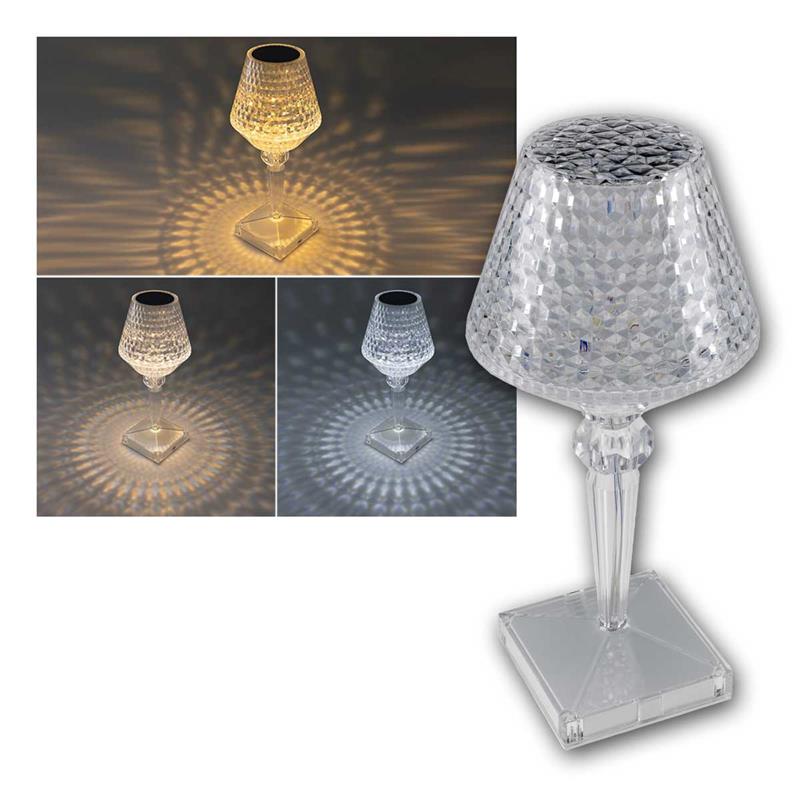 LED Tischleuchte "FOCO GUAPA", Akku-Leuchte, 3 Lichtfarben