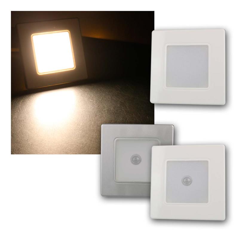 LED Treppenleuchte "WTN EBL 86", 230V/2W, 100lm, warmweiß