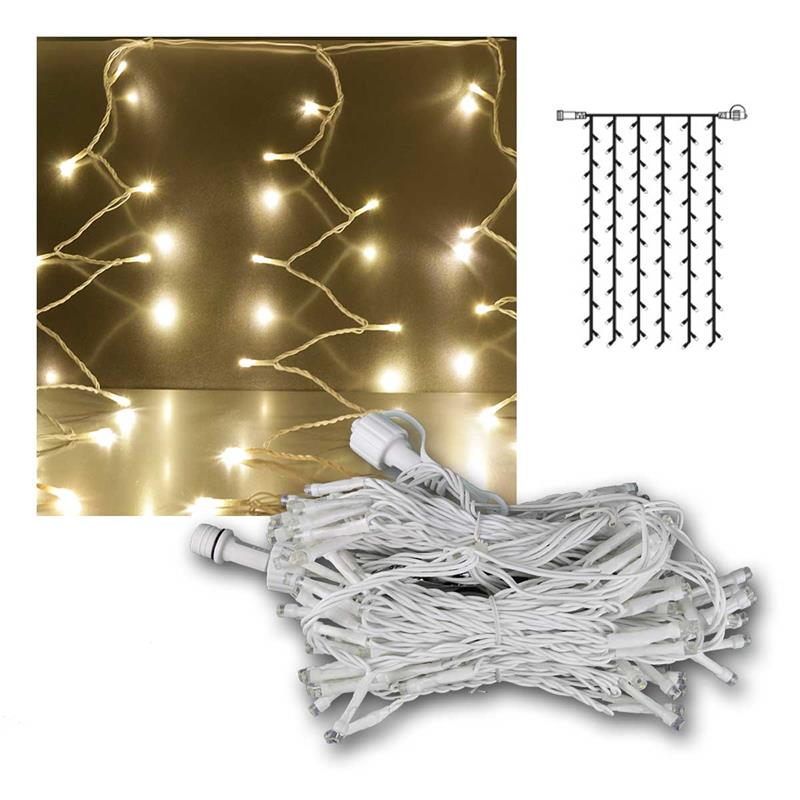 LED Vorhang "System Decor", warmweiß, 2x1m, weißes Kabel