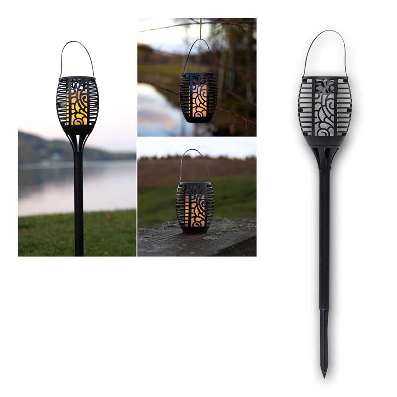 LED Solar Fackel „FLAME“ 3-in-1, mit Dämmerungssensor, IP44