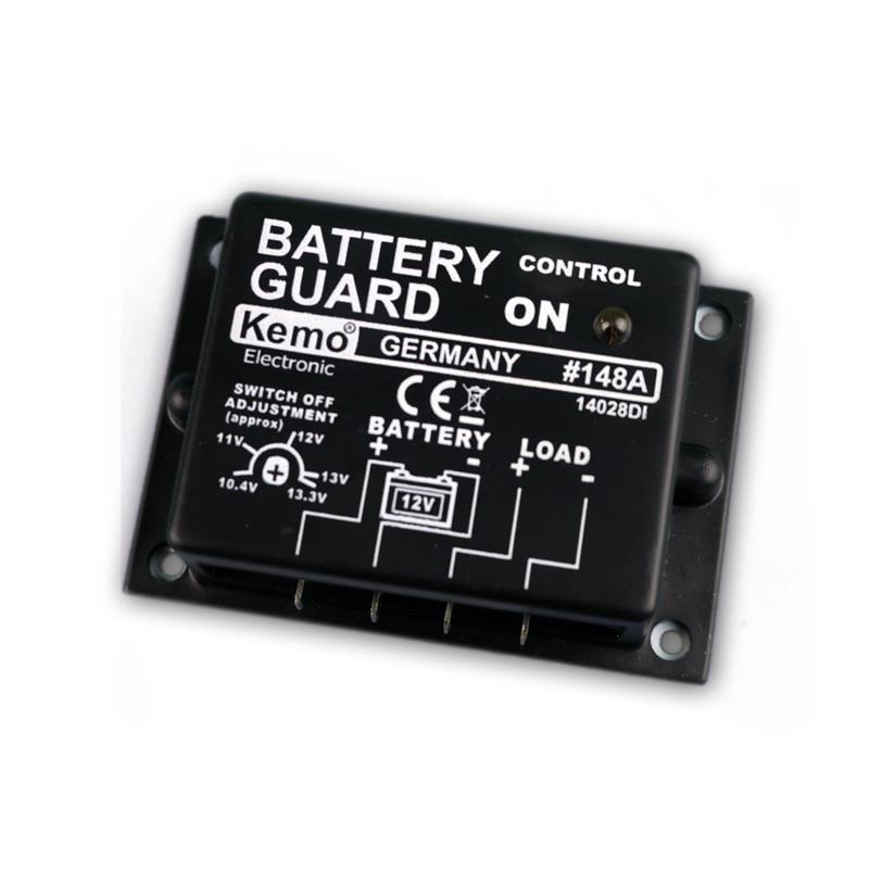 Batteriewächter 12V, Abschaltspannung 10,4 - 13,3V einstellbar