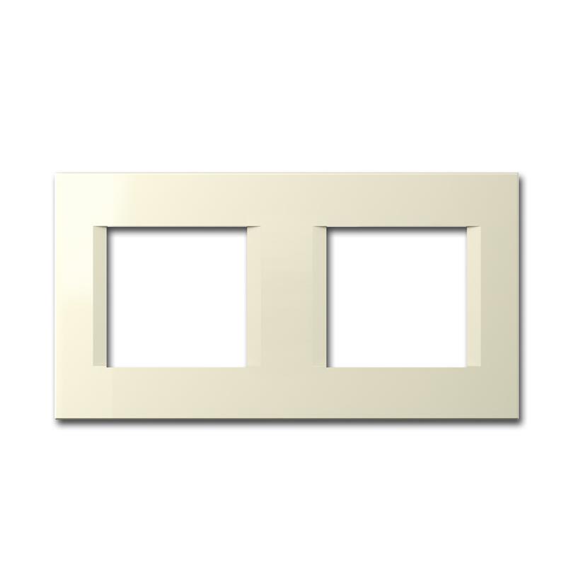 MODUL PLUS Rahmen, 2-fach, Beige-Glanz,"line", Unterputz