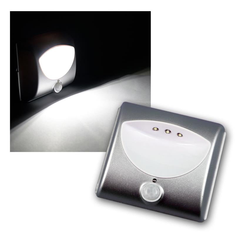 LED Treppenbeleuchtung, PIR-Sensor, weiß, Batteriebetrieb