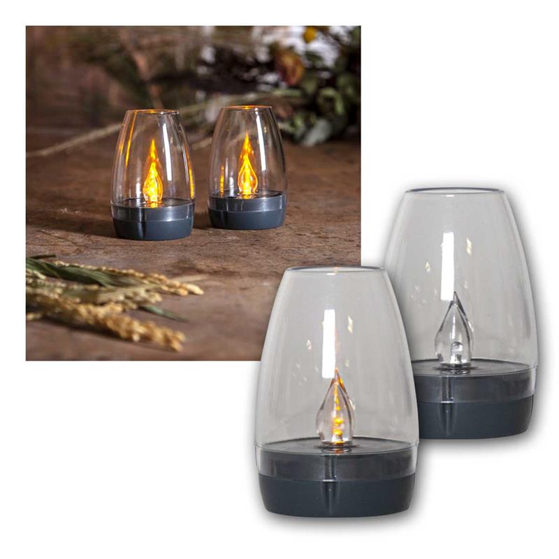 LED Windlicht „TROPEA“, Solarbetrieb und Lichtsensor, IP44