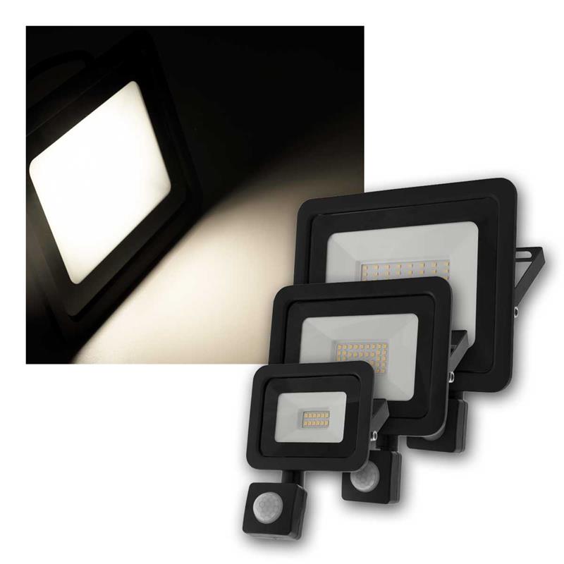 LED Fluter "SLIM" mit PIR-Bewegungsmelder, neutralweiß, IP66