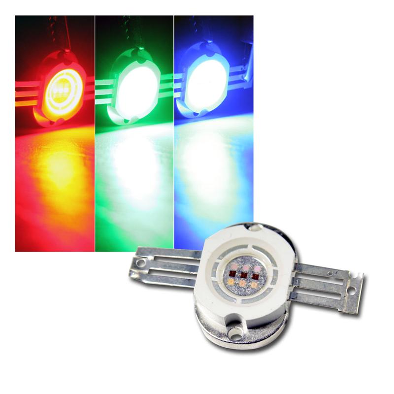 10W RGB Highpower LED Chip, ROUND, auf Aluminiumplatine