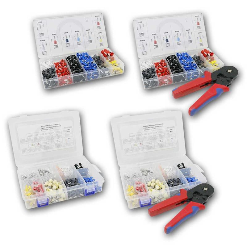 Aderendhülsen-Sortiment 0,5mm - 10mm², Set Quetsch-Enden für Litze Aderendhülsen-Sortiment 0,5mm - 10mm², Set Quetsch-Enden für Litze