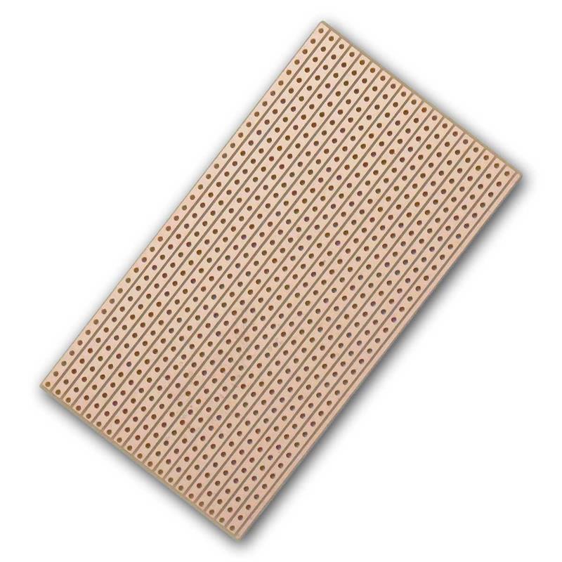 Lochstreifen-Platine 50x90mm, 35µm Kupferauflage, RM 2,54mm
