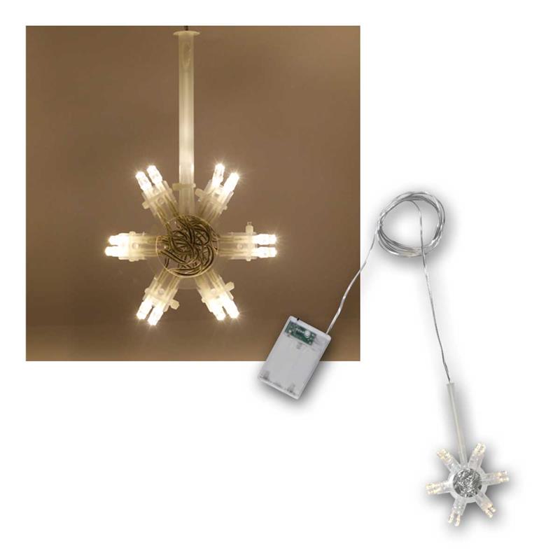 LED Stern „Lighty“, Papierstern Beleuchtung, warmweiß, Timer