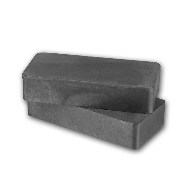 Hartferrit Magnete, Rechteck-Magnet je 47x22x9,5mm, 2er Set