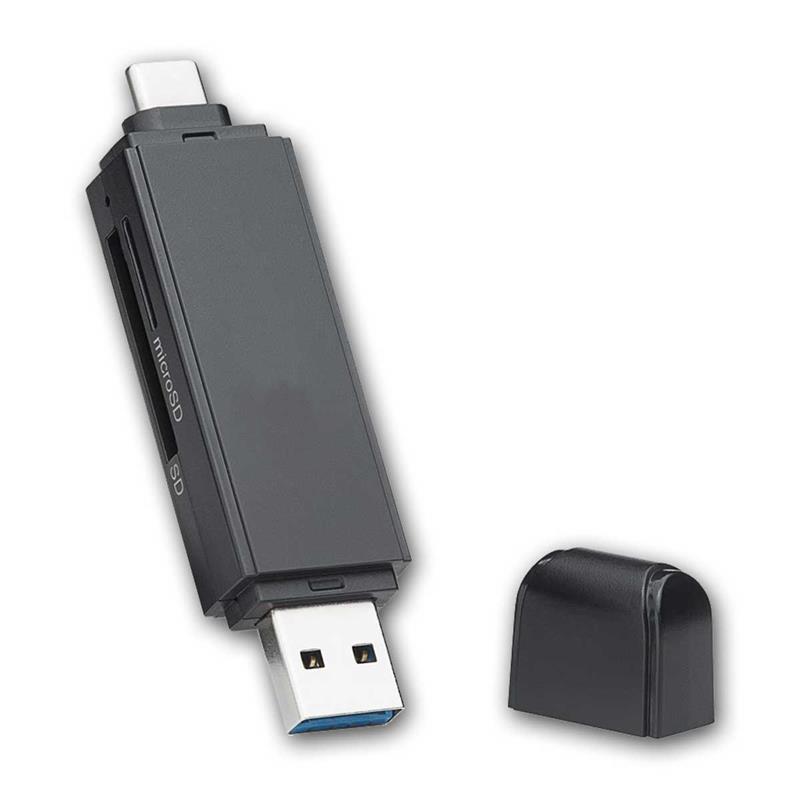 USB-C & USB 3.0 Kartenlesegerät, bis 5.0 Gbit/s, Plug & Play