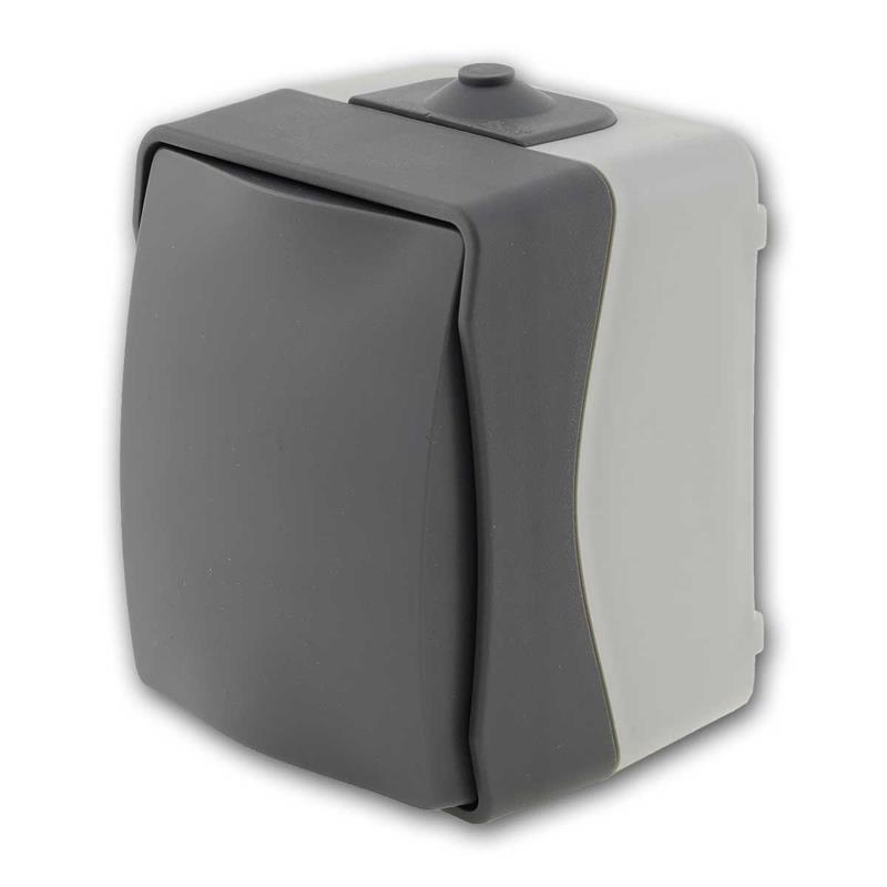 NUQUI Wechselschalter, Aufputz-Lichtschalter 250V/10A, IP54