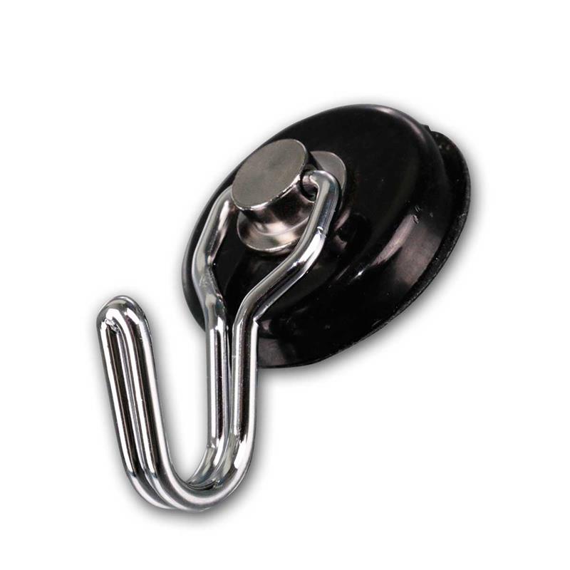 Neodym-Magnet mit drehbaren Haken, Ø38mm, Haftkraft 30kg
