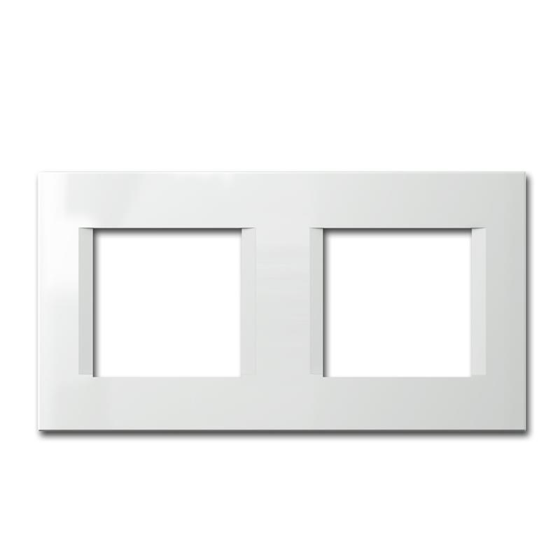 MODUL PLUS Rahmen, 2-fach, Weiß-Glanz,"line", Unterputz