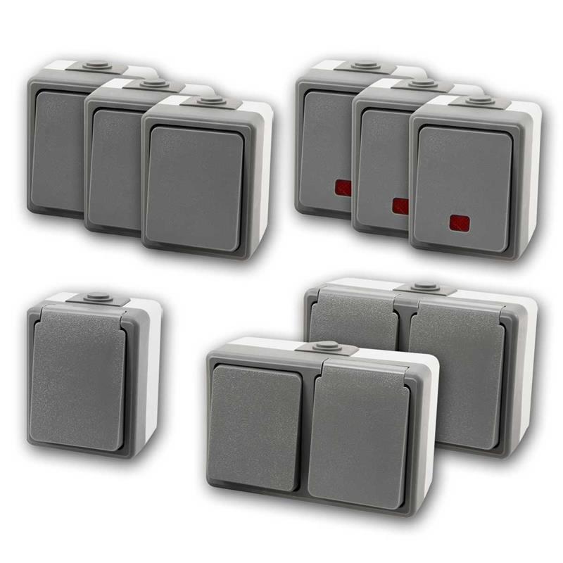 Set "SECURE Lagerraum", 9-teilig, Kontrollschalter & Kombidose