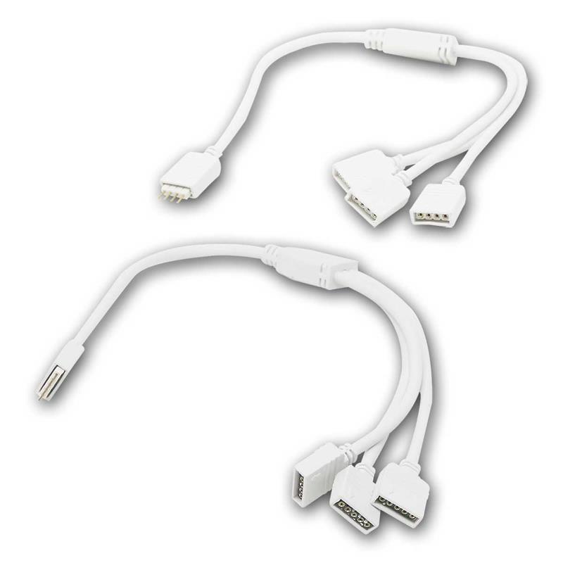 RGB/RGBW Splitterkabel, für LED Streifen 8/10mm, weiß, 30cm