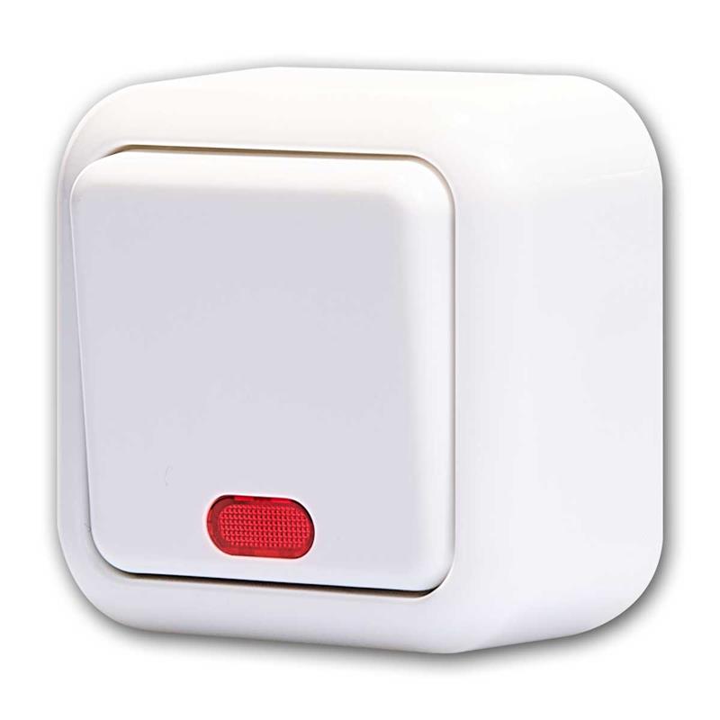 FINERY Orientierungsschalter, Aufputz-Schalter mit LED, 10A
