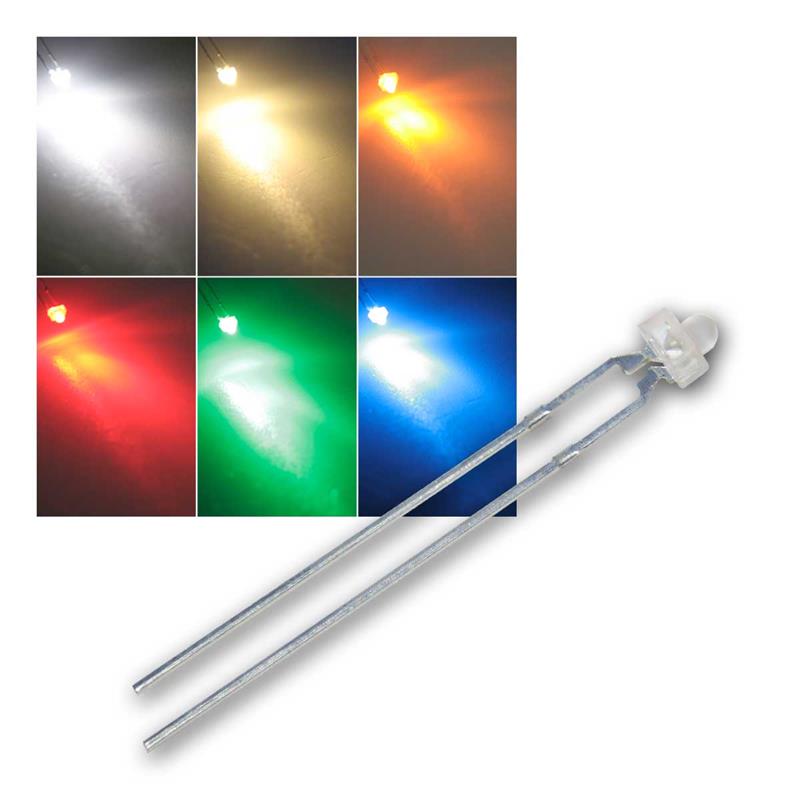 1,8mm LED, breit abstrahlend, diffus, Lichtwirkung weich