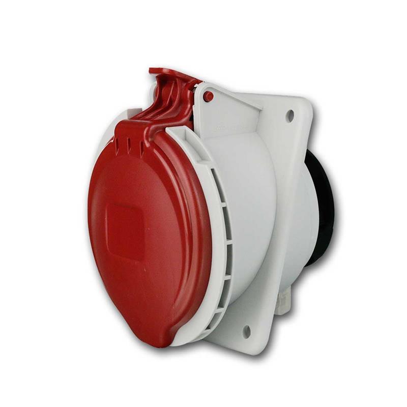 CEE Einbausteckdose 32A, Drehstrom-Steckdose 5-polig, IP44