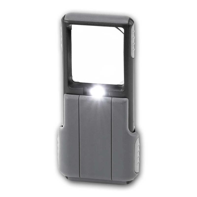 Taschenlupe "PO-55 MiniBrite", LED Beleuchtung & Schutzhülle