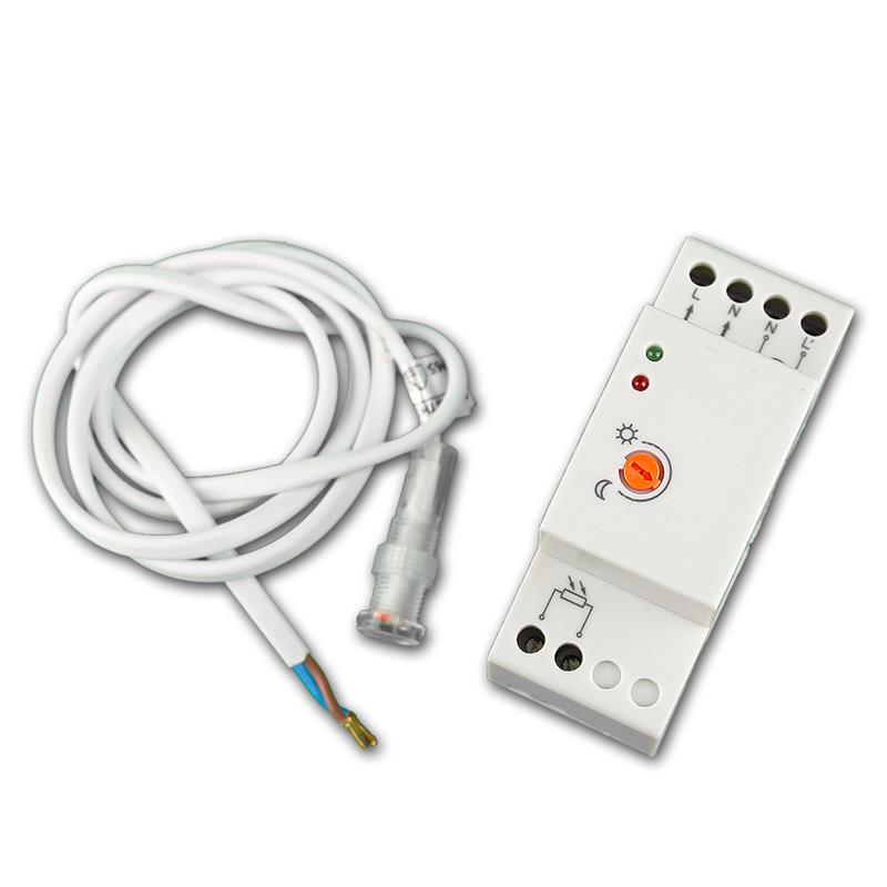 Dämmerungsschalter, 230V/10A, für DIN Schiene, LED geeignet