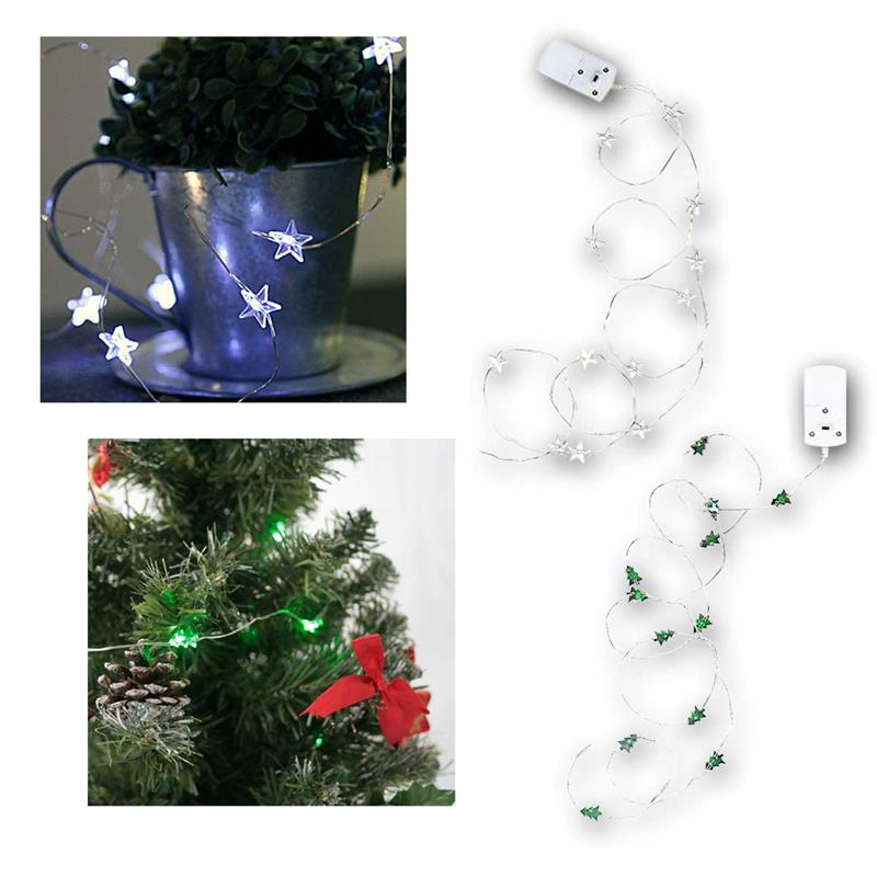 LED Draht-Lichterkette "String", 12 LEDs, warmweiß, Batterie