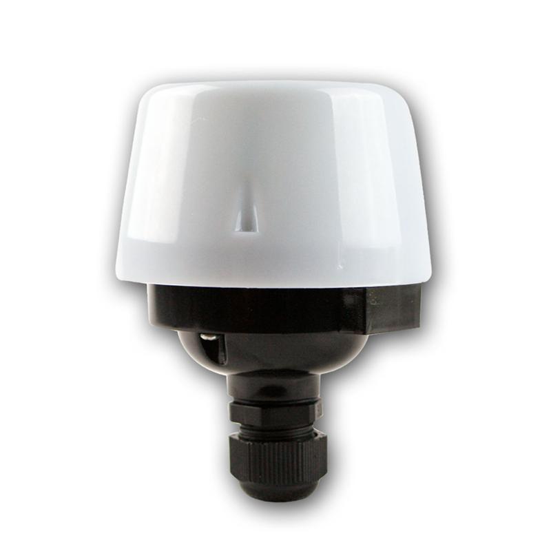 Dämmerungsschalter "DS-65", 230V/6A, 5-50 Lux, rund, IP44