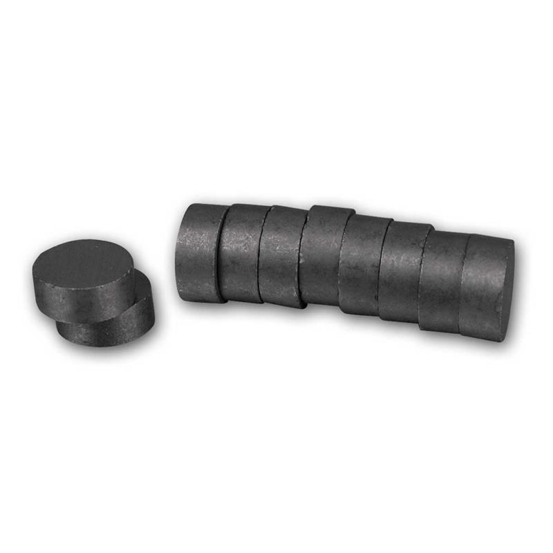 10er Set Rundmagnet Ø12x5mm, Keramikmagnet unbeschichtet