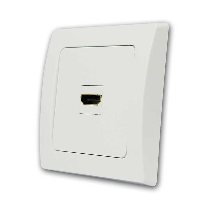 DELPHI HDMI Anschlussdose, Ethernet Kupplung, Unterputz