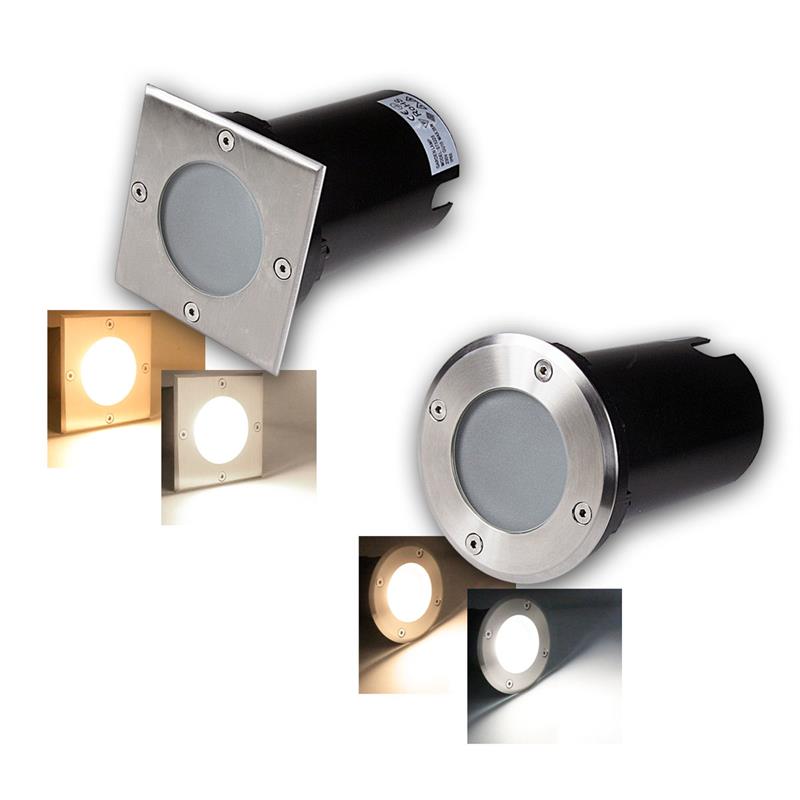 LED Bodenleuchte "BEL Uni", GU10 Fassung, Edelstahl, IP65