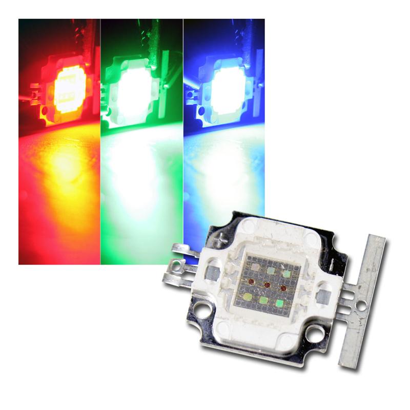 10W RGB Highpower LED Chip, SQUARE, auf Aluminiumplatine