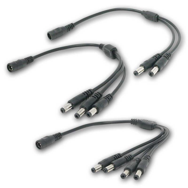 DC Verteilerkabell 2,1mm/2,5mm, Y-Abzweig Steckadapter Kabel