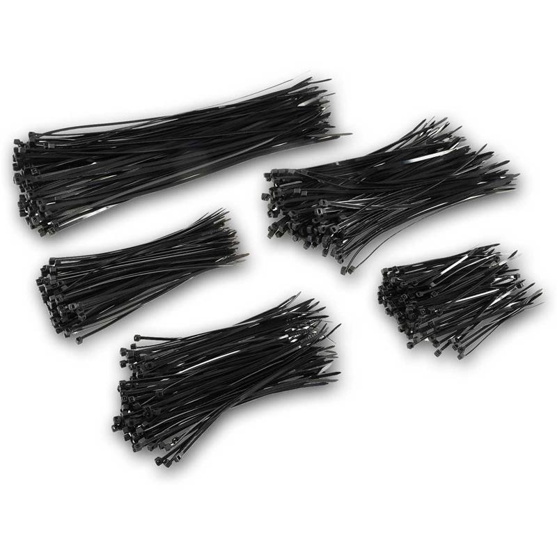 Kabelbinder Set CKB-500 schwarz, Kabelstraps strapazierfähig