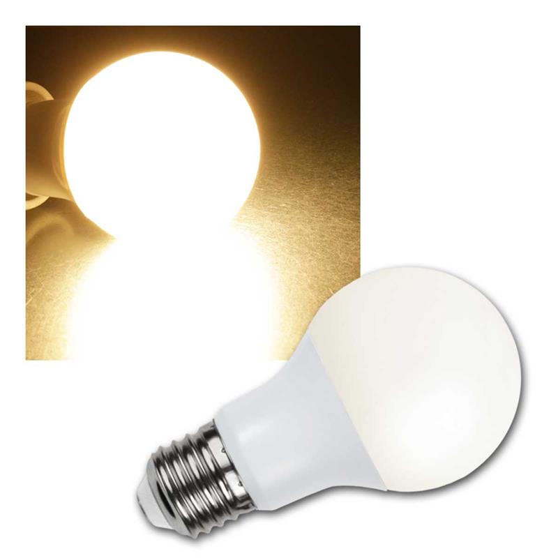 E27 Leuchtmittel mit Lichtsensor | warmweiß, 230V/8,6W, 806lm