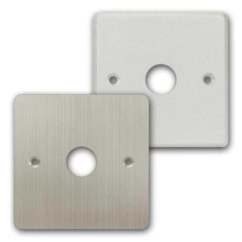 Klingeltaster-Blende 86x86mm, Blende für Lichttaster Ø 19mm