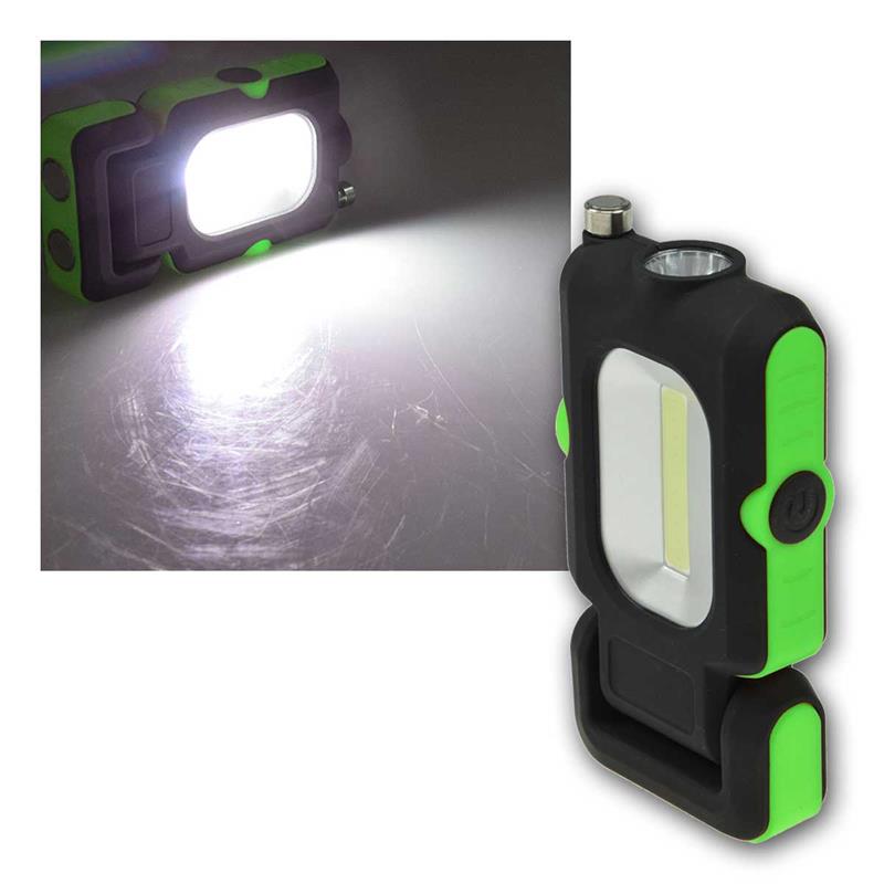 COB LED Arbeitsleuchte mit Teleskop-Pickup-Magnet, Batterie