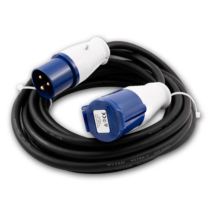 10 Meter CEE Verlängerungskabel, Stecker & Kupplung, 3-polig
