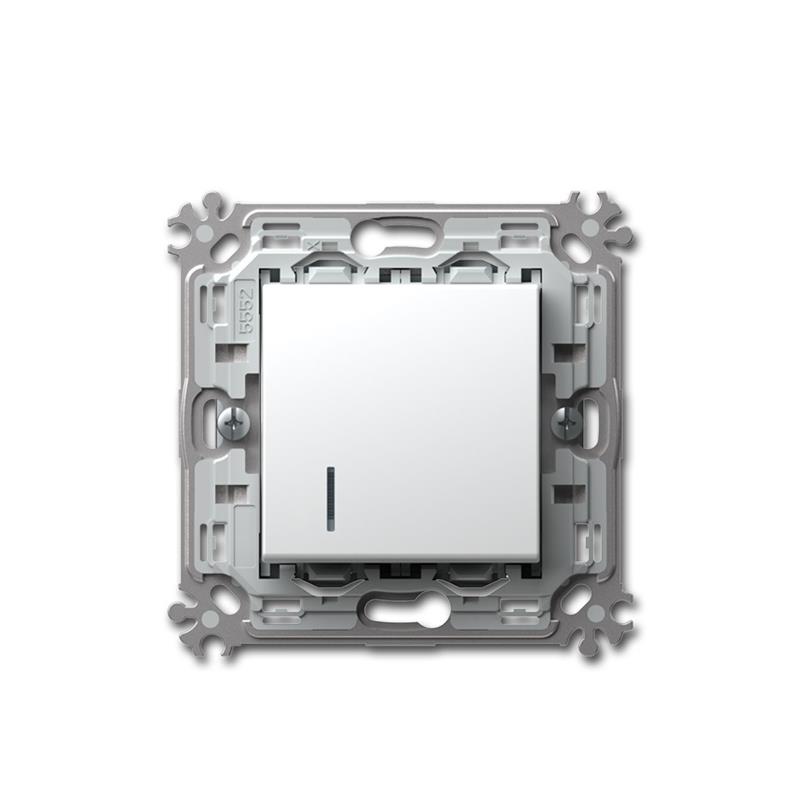 MODUL PLUS Kontrollschalter, Schalter mit LED Leuchte, weiß