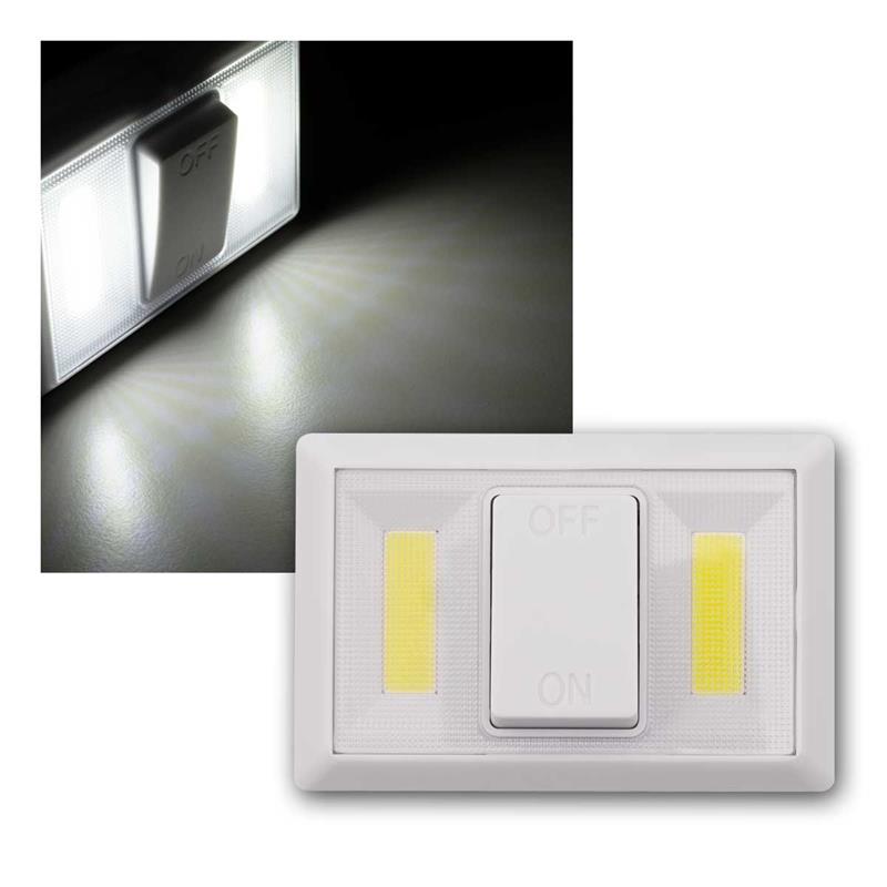 LED Klebeleuchte "WTN2 COB", daylight, Magnet & Batterie